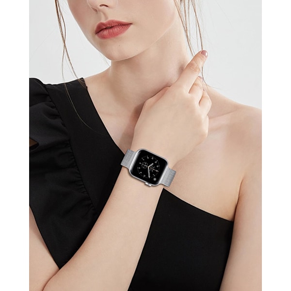 Metallband kompatibel med Apple Watch Band 38 mm 40 mm 41 mm kvinnor