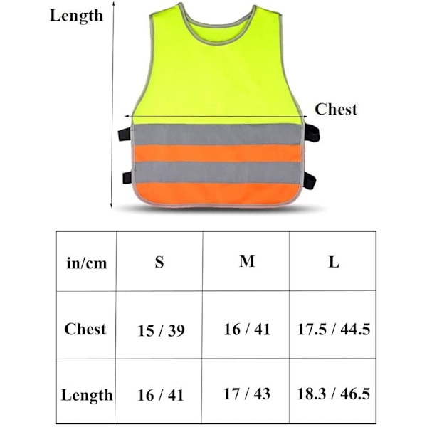 Reflekterande säkerhetsvästar för barn med hög synlighet