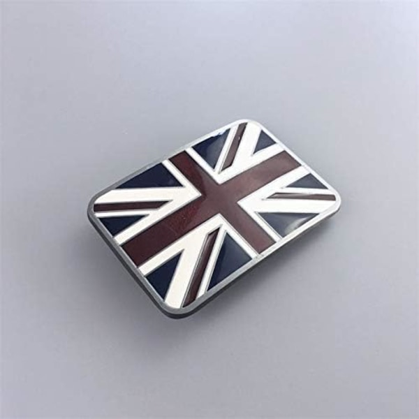 Bæltespænde med britisk flag i zinklegering