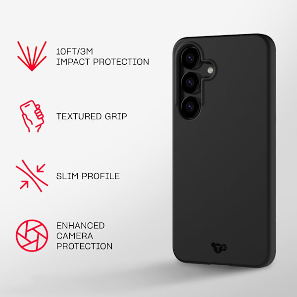 EvoLite til Galaxy S25 - Ultratyndt cover - Sort Sort