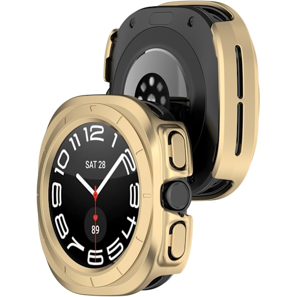 2 kpl Suojapuskurikotelo Galaxy Watch Ultra 47mm:lle, kova PC-suojakuori iskunkestävä pudotussuojattu puskurikehys Galaxy Watch Ultra Sm:lle
