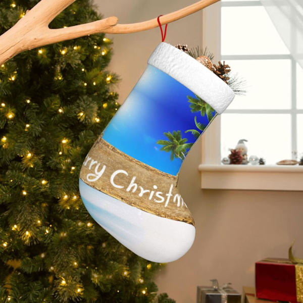 God Jul Dekorativa Strumpor => 45 cm Presentpåse för Fest-Semesterdekorationer Prydnader (1-pack).