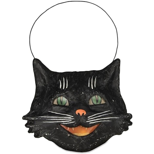 Bethany Lowe 8\" Vintage Happy Black Cat     Candy Bucket TJ8661 Sort Sort