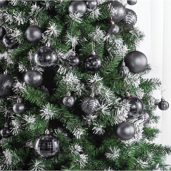 Grå julgranskulor för juldekorationer - 36 delar julgran