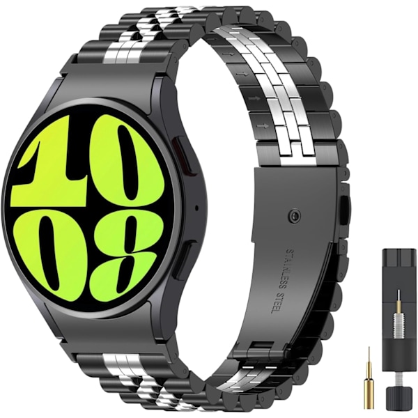Metallband utan glipa till Galaxy Watch7 FE 4 5 6 Classic 43mm 47mm/Watch 5pro 45mm/Watch4 Classic 42mm 46mm, till Galaxy Watch7 6 5 4 FE 40mm 44mm