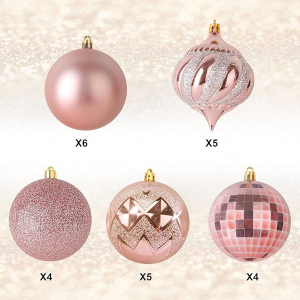 24 st 3,15'' julgranskulor, krossäkra julgranskulor
