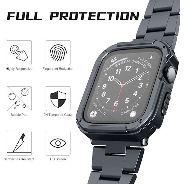 2-pak robust deksel kompatibel med Apple Watch