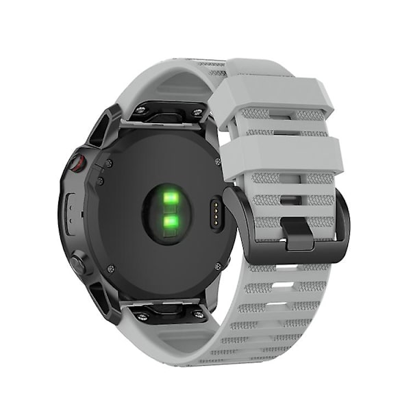 Til Garmin Fenix ​​6x 26mm Quick Release Official Texture Armbåndsurrem med plastikknap DJB Grey