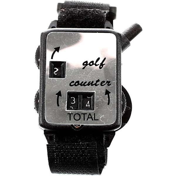 Golf Slag Score Count Putt Shot Counter Ur med Armbåndsrem Sort