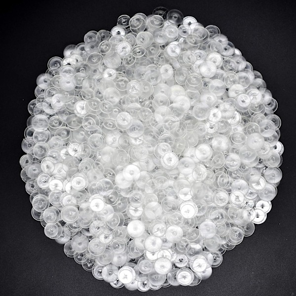 250st Renspänne Plast Transparent Knapp/Blandad 2 Färger Svart