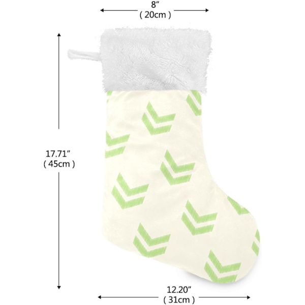Julklapp, personliga julklappsstrumpor 2-pack grön våg Bohemia 45,7 cm julstrumpor hängande prydnad spis för träddekoration