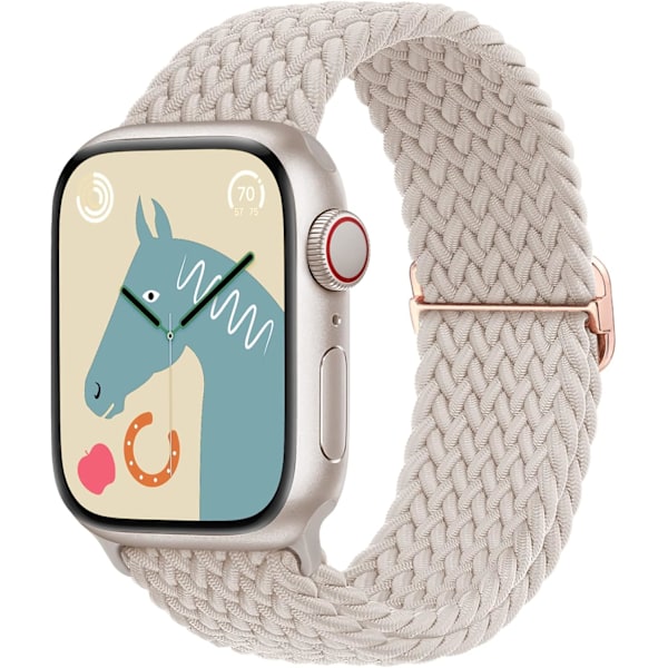 Flettet, elastisk og justerbart Apple Watch-rem