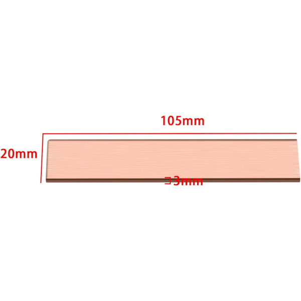 T2 kobber flat bar - metallstrimmel for ulike bruksområder