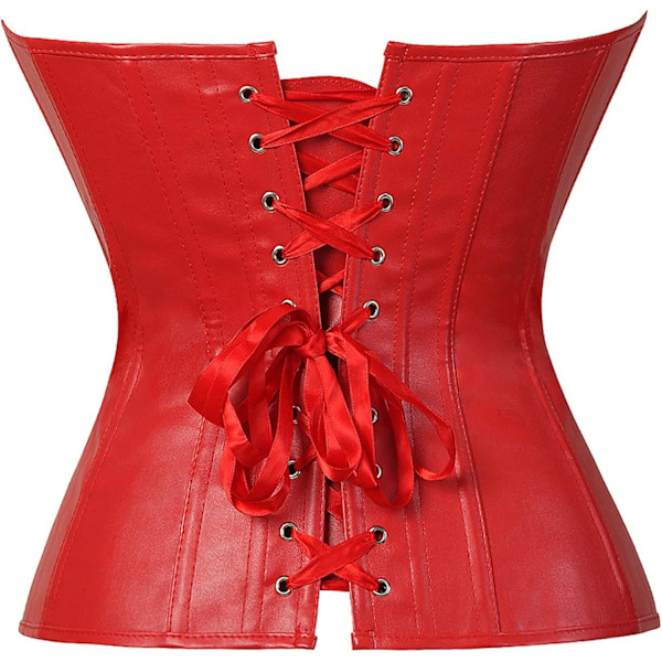 Kvinners Faux Lær Bustier Korsett Topp Steampunk Midje Cincher