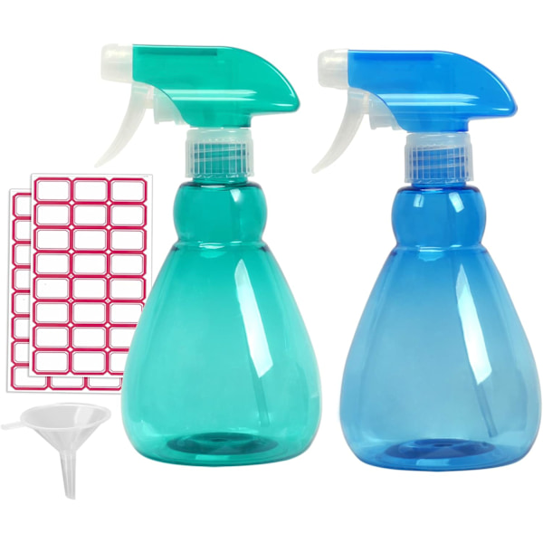 Stor sprayflaska 2-pack - Påfyllningsbar triggerspruta