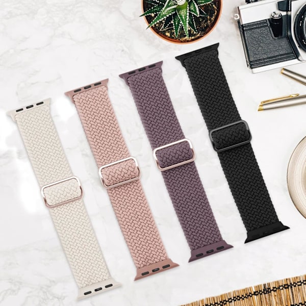 Flettet Solo Loop kompatibel med Apple Watch Band 38 mm