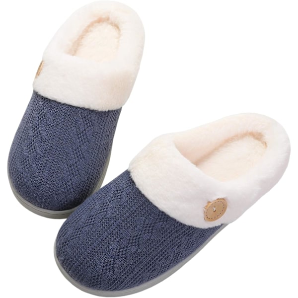 Kvinners Fuzzy Hjemmesko Komfortable Memory Foam Soveromssko Varme Slip On