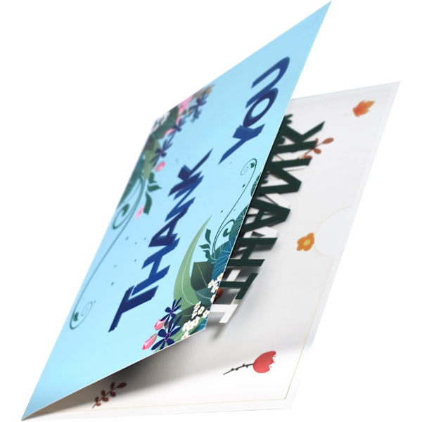 Magiske maur pop-up takk-kort - 3D Thanksgiving pop-up gratulasjonskort