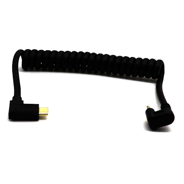 U-formad USB C till USB C fjäderkabel, 4K @60Hz 10 Gbs typ