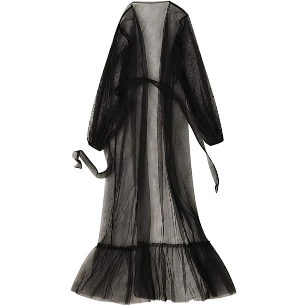 for Lingerie Dress Sexy Gown Long Sheer Robe Through See Women Lace Sexy