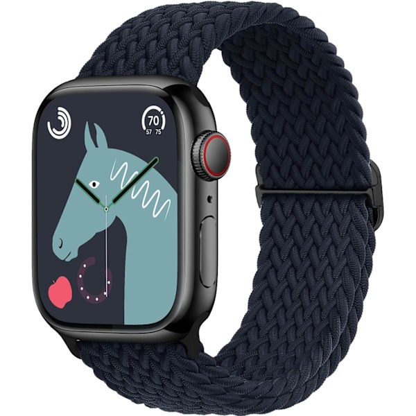 Flätat stretchigt justerbart watch för Apple Watch -band