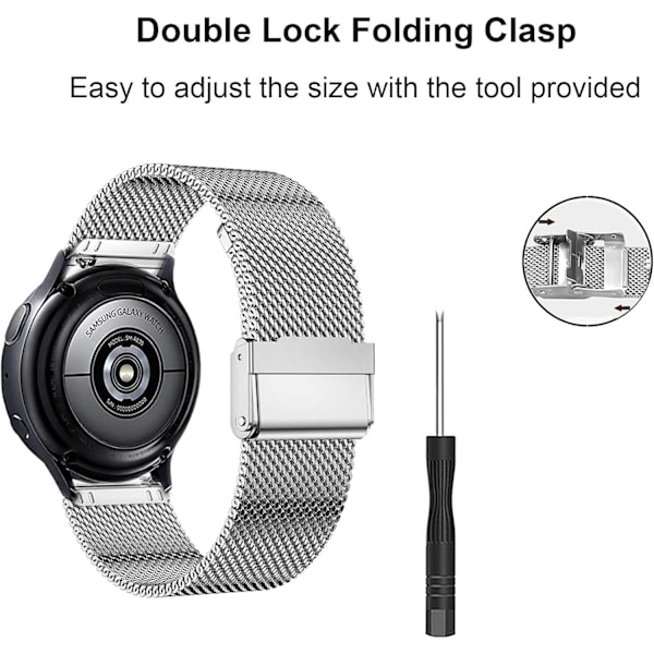Kompatibel med Sumsung Galaxy Watch 7 40mm 44mm/Galaxy Watch 6 Classic 47mm 43mm/Galaxy Watch 6/5 44mm 40mm/Galaxy Watch 5 Pro 45mm Armband Män