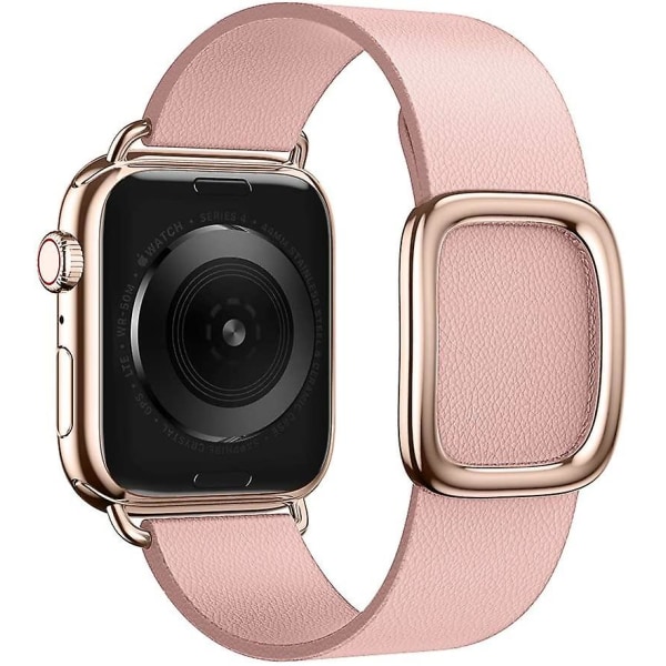 Modernt spänne för Apple Watch Band 45mm 41mm 44mm/40mm 38 42mm 49mm Correa Läderarmband Iwatch Serie 3 6 Se 7 8 Ultra pink 40mm 38mm 41mm