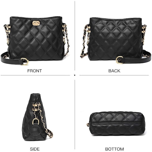 Små Crossbody-tasker til kvinder Punge Fashion Læder Letvægtshåndtasker