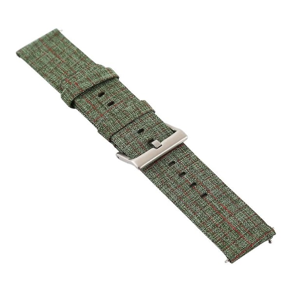 Enkel och snygg canvasklockarmband för Fitbit Versa / Versa 2 TQD Army Green