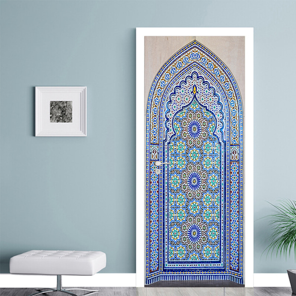 Muslimsk stil mosaik dørklistermærke, soveværelse badeværelse