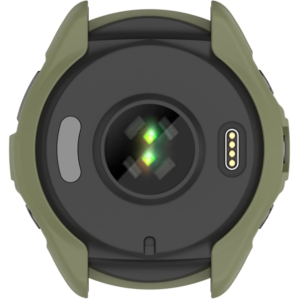 Skal Kompatibelt med Garmin Forerunner 965 Skal TPU-skydd Kompatibelt med Garmin Forerunner 965 Smartwatch Tillbehör (Svart, Grön) Svart, Grön
