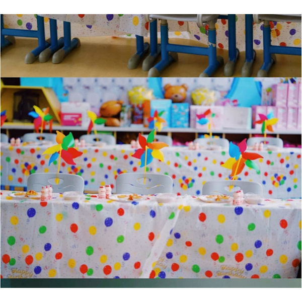 Bordduk, ideell for bursdagsfester, karneval, babyshower, temafester, spa-fester, engangs, rektangulær, vanntett plast