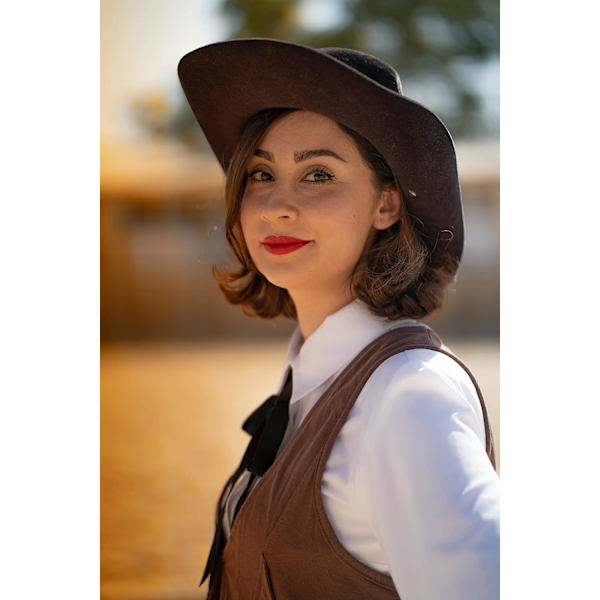 Western Cowboy Hat til mænd og kvinder Klassisk Roll Up Fedora Hat med spænde bælte