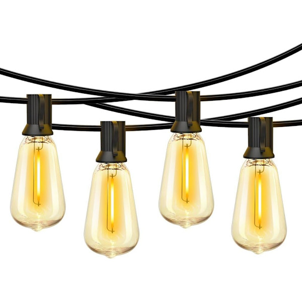 Solcellsbelysning för utomhusbruk, 50 fot vattentäta LED-lampor, 25 LED-lampor - Perfekt utomhusbelysning för trädgård, uteplats och trädgårdsdekoration (ST38) ST38