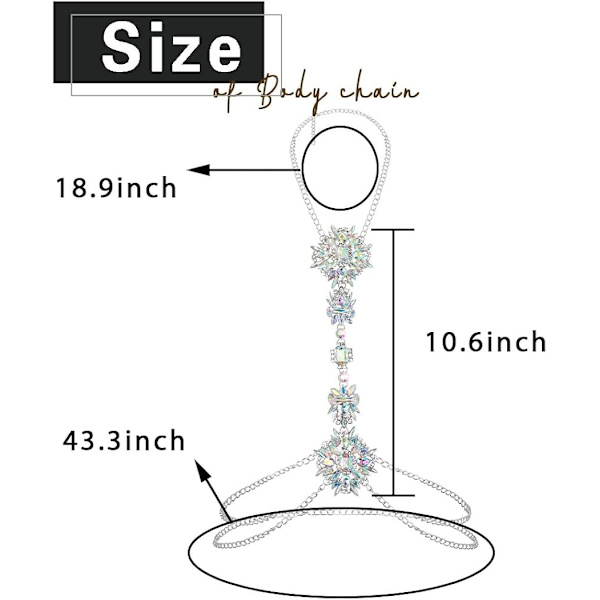 Boho Rhinestone Statement Halsband Body