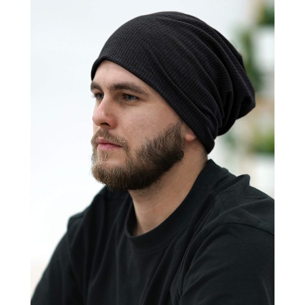 Trendy og stilful hue af kvalitetsstrikket stof Skull Cap Hat