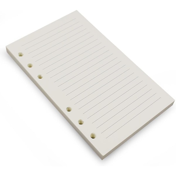 A6 Binder/Planner Refill Paper - 6-Hul, 80 Ark, Linjeret