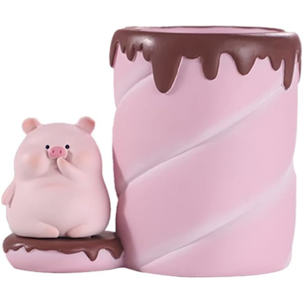 Pigg ncil Holder n Cup Desk Orgnizer