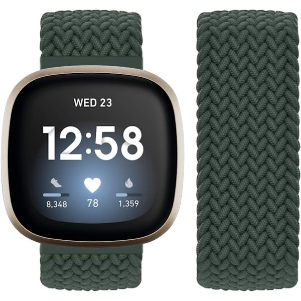 Elastisk pustende nylonrem for Fitbit Sense/Versa 3
