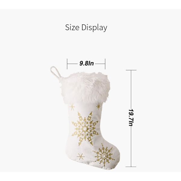 2-pack julstrumpor 19 tum pärlstrickade julstrumpor jul