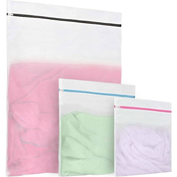 3-delt sett med mesh klesvaskposer (én ekstra stor 24 x 36\". én stor