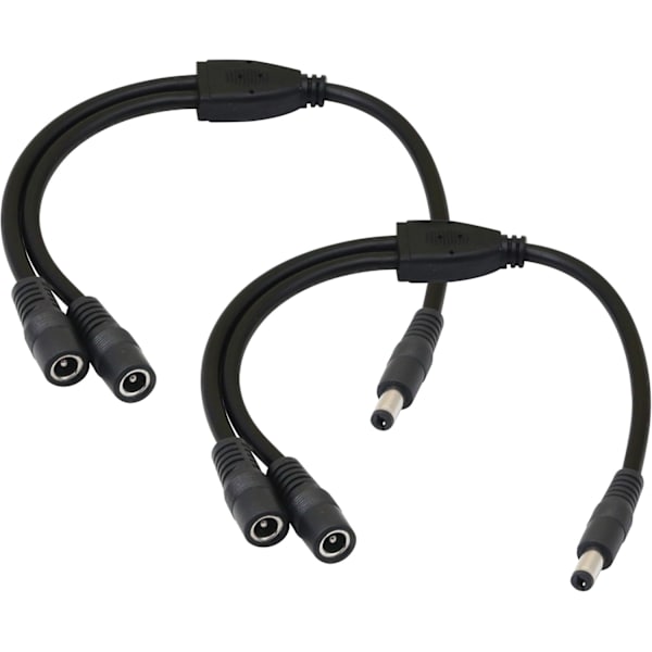 5,5/2,1 mm 12V DC splitter power 1 hane till 2 hona