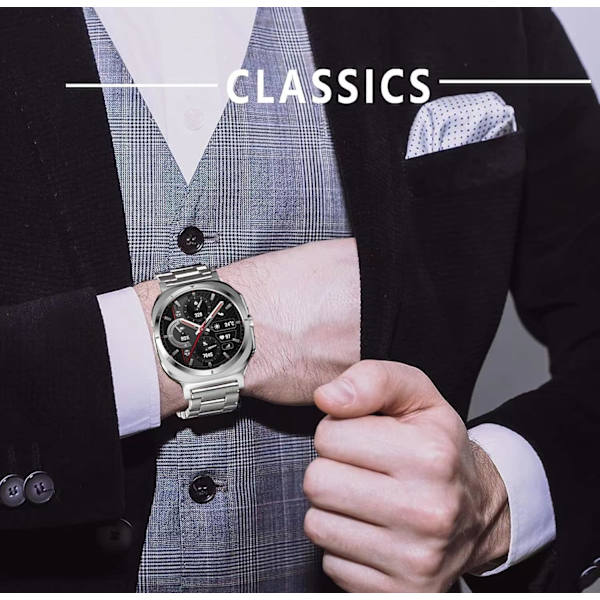 Til Galaxy Watch Ultra Bands 47mm (2024), No Gap Business Metal Rustfrit Stålarmbånd Udskiftningsrem Mænd Kvinder til   Galaxy Watch 7 Ultra