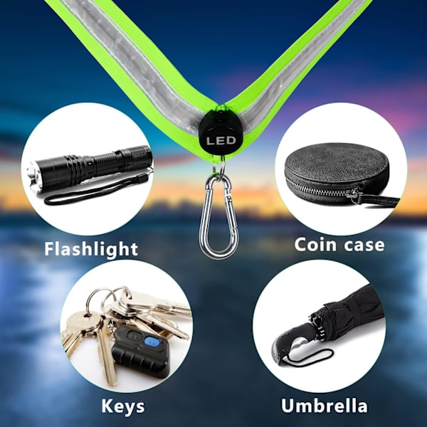 LED-nattlöpningsutrustning Hög synlighet LED-blinkande skärp Utomhus