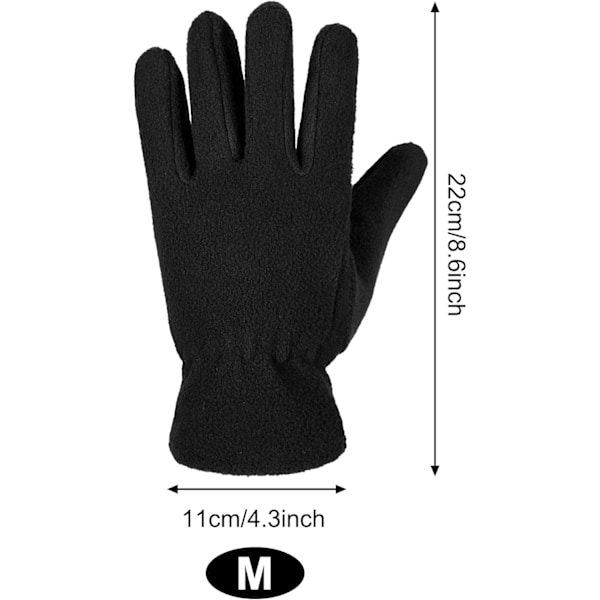 Barne vinter varme hansker - Sett med 3 par polar fleece hansker for