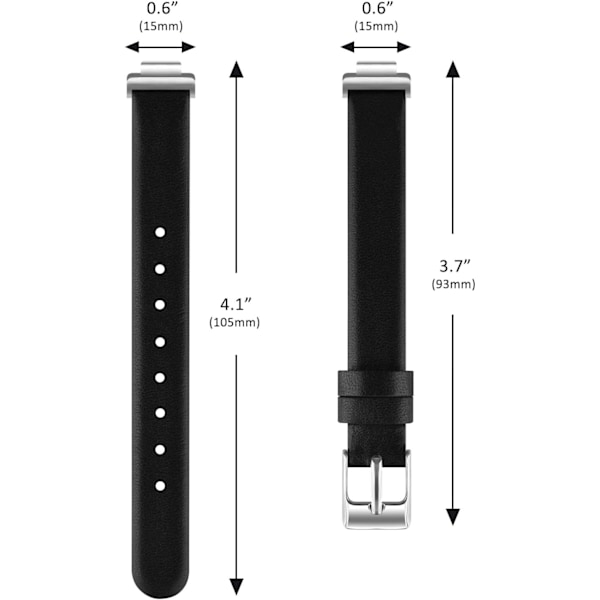 Ersättningsrem i äkta läder för Fitbit Inspire 2