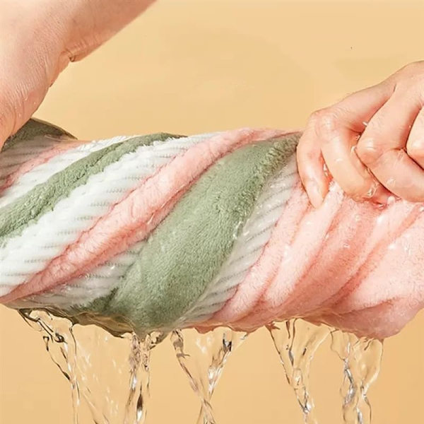 Snabbtorkande mössa för kvinnor - Enfärgad superabsorberande turban (färg: brun)