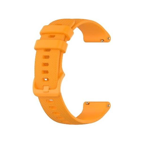 For Garminforerunner 245 Music Small Lattice Silicone Watch Band DMB Yellow