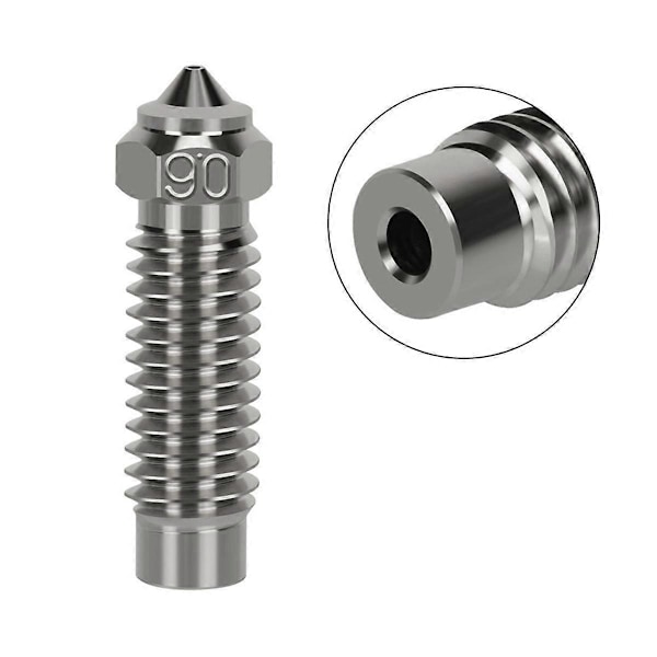 5 st. för Neptune 4Plus/4Max -Zr-Cu Munstycke 0,6 mm Högtemperaturmunstycke för 1,75 mm PLA/ABS/PETG/TPU/PC/PP/Nylon/