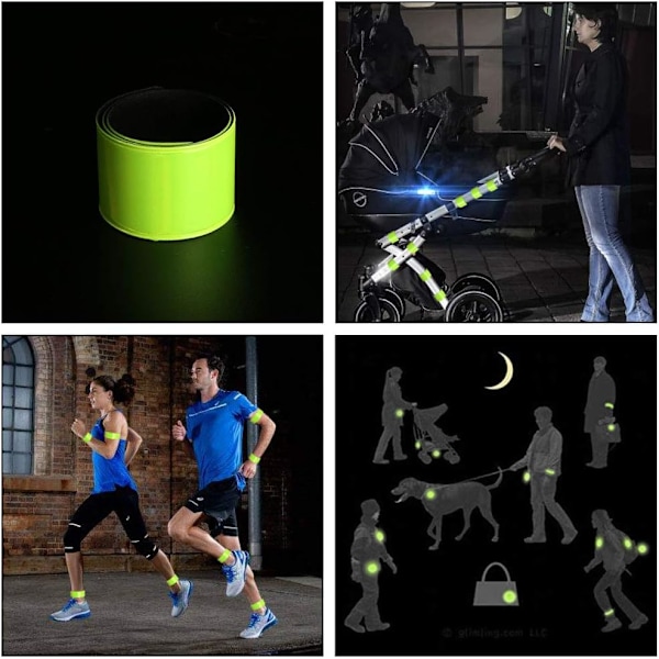Reflekterande Snap Band - Mycket reflekterande bärbara handleds-/ankelband